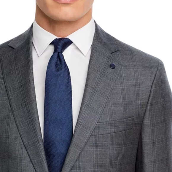 NWT Hart Schaffner Marx Gray Blue Plaid New York Fit 2pc Suit Jacket Pants - Picture 2 of 16